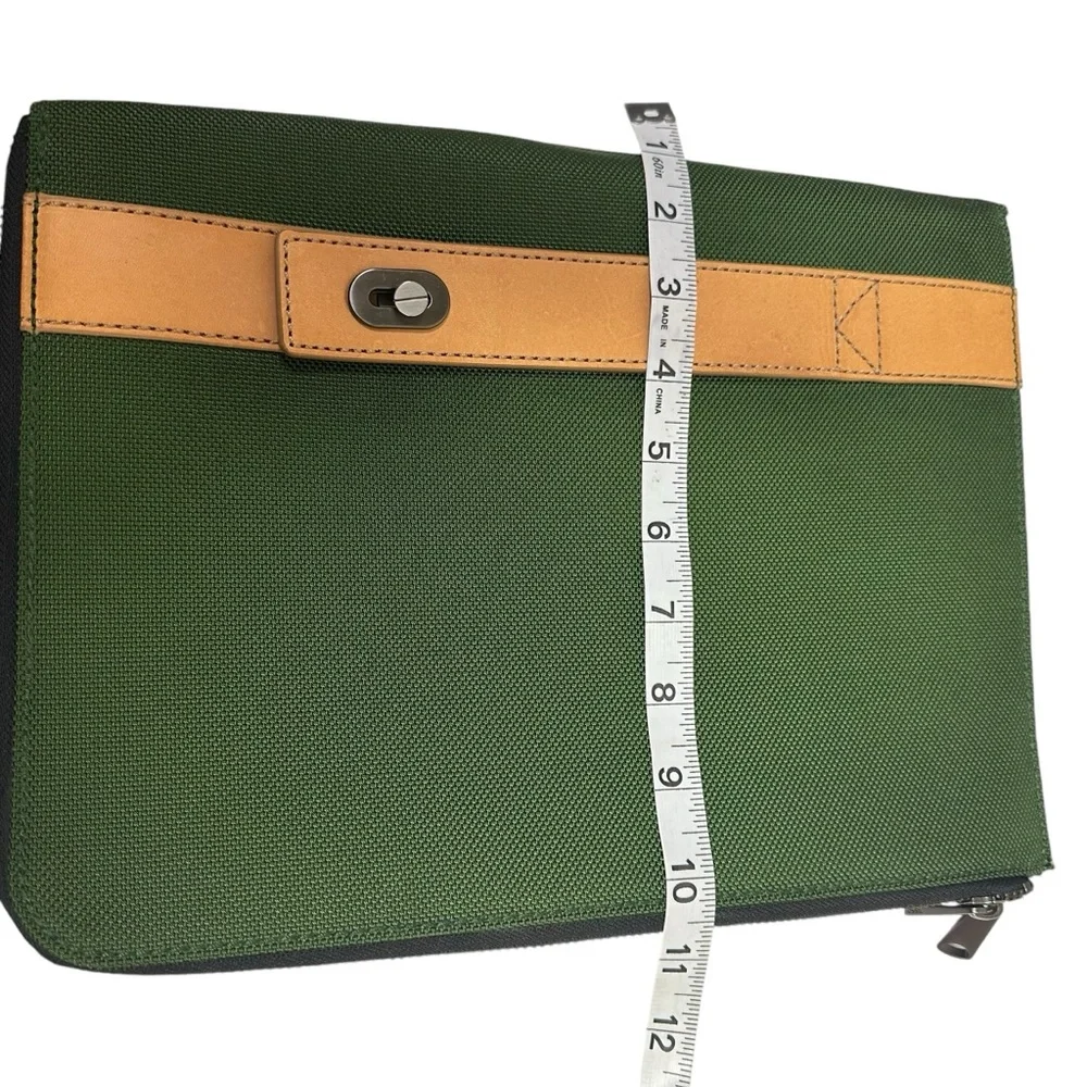 FOSSIL Men’s Tablet folio case green and leather trim